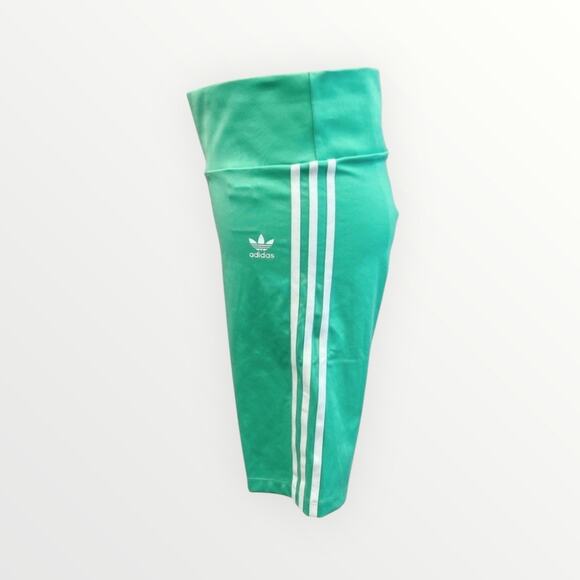 adidas Originals Mint Green 3-Stripes High Waist Bike Short NWT Size Medium - Picture 2 of 15